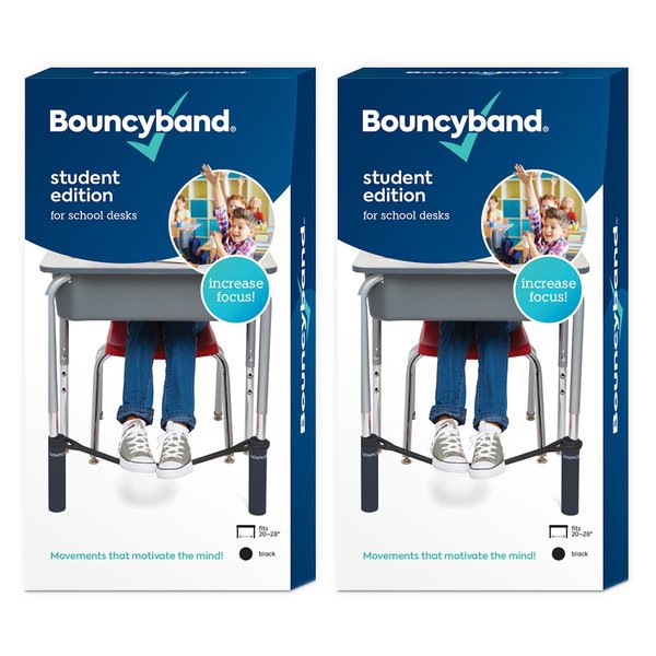 Bouncybands Bouncyband for Desk, Black, PK2 BBD-BK